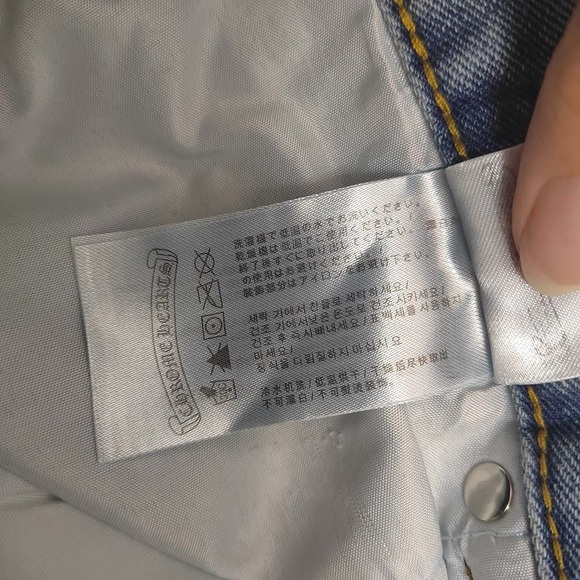 Chrome Hearts Blue Jeans With Pink Crosses - Picture 4 of 13